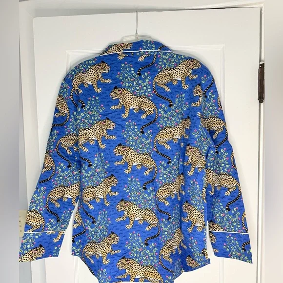 NWT PRINTFRESH Organic Cotton Bagheera Print Long Sleeve Pajama Set Size Small - Picture 3 of 11
